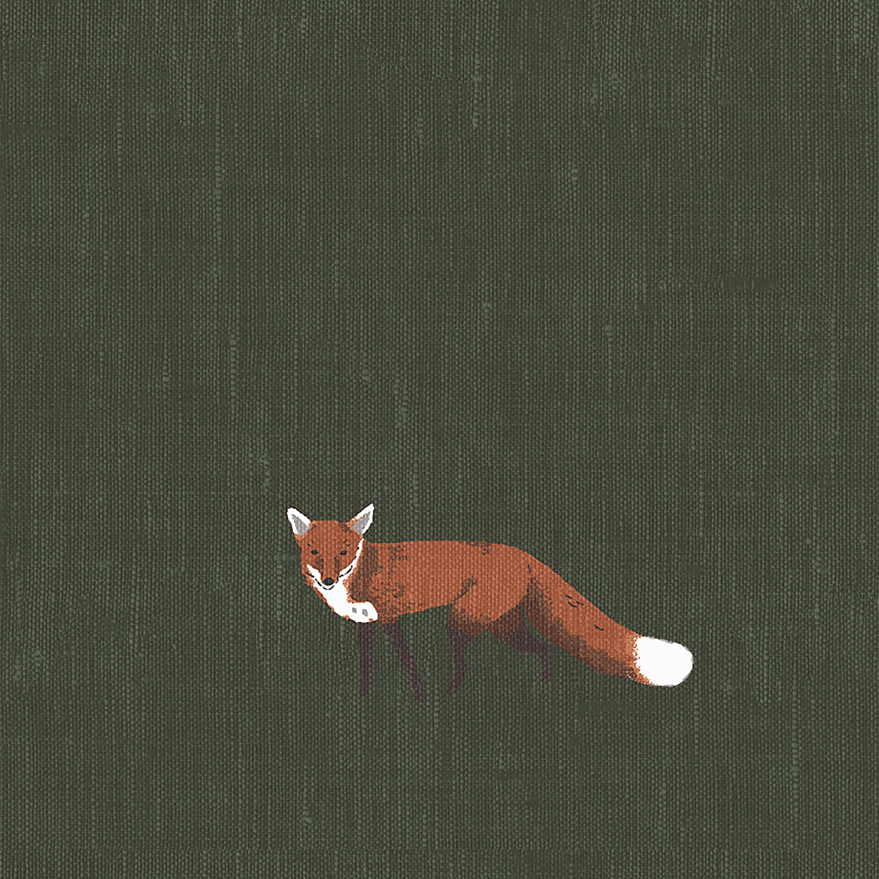 Sophie Allport Foxes Forest Green Roman Blind