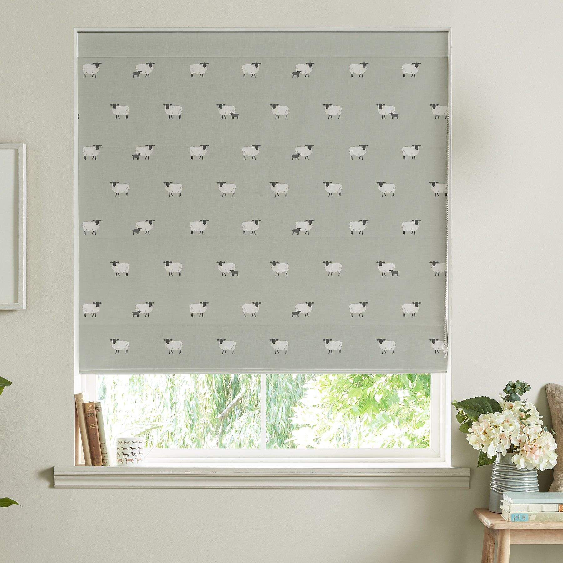 Sophie Allport Sheep Pebble Roman Blind