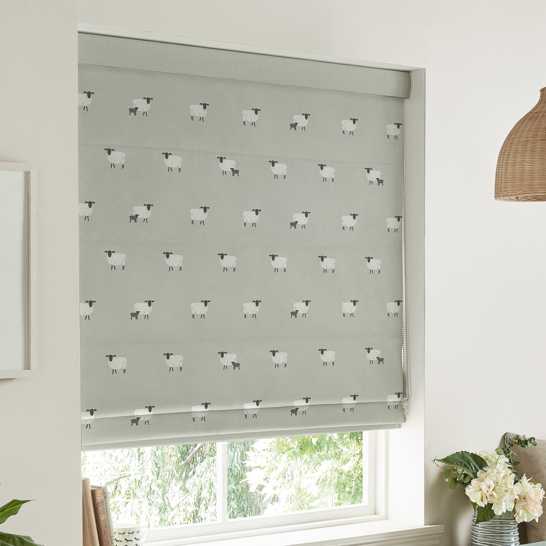 Sophie Allport Sheep Pebble Roman Blind