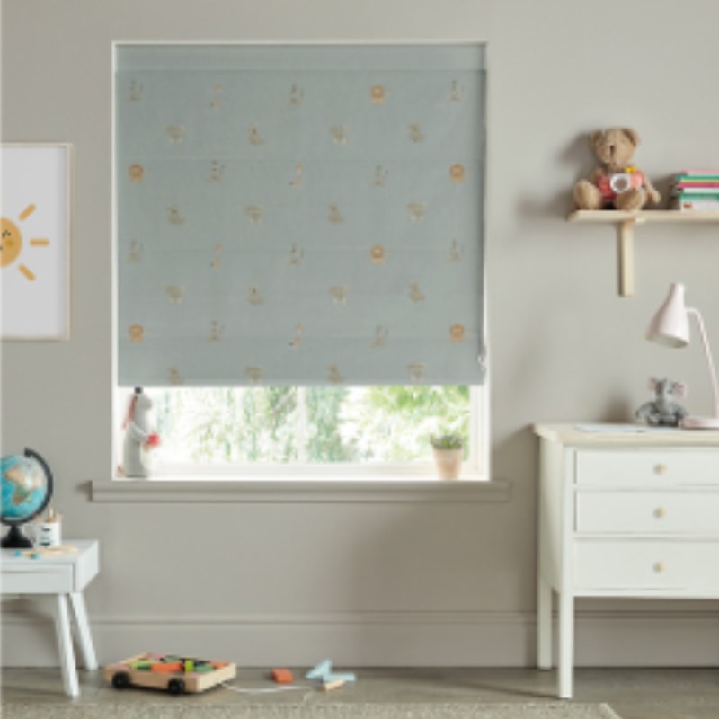 Sophie Allport Bears Sage Green Roman Blind