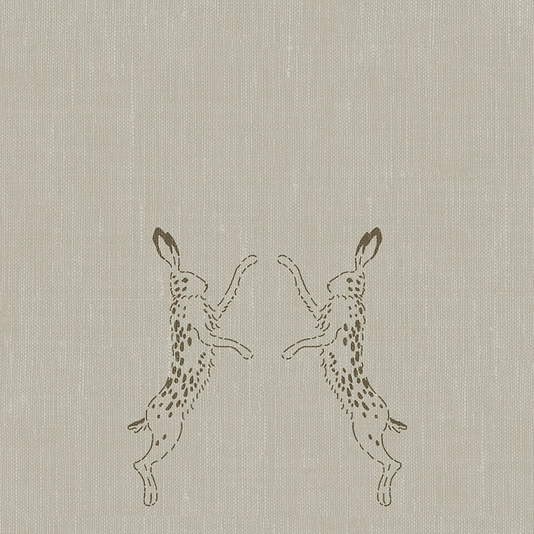 Sophie Allport Boxing Hares  Natural Roman Blind