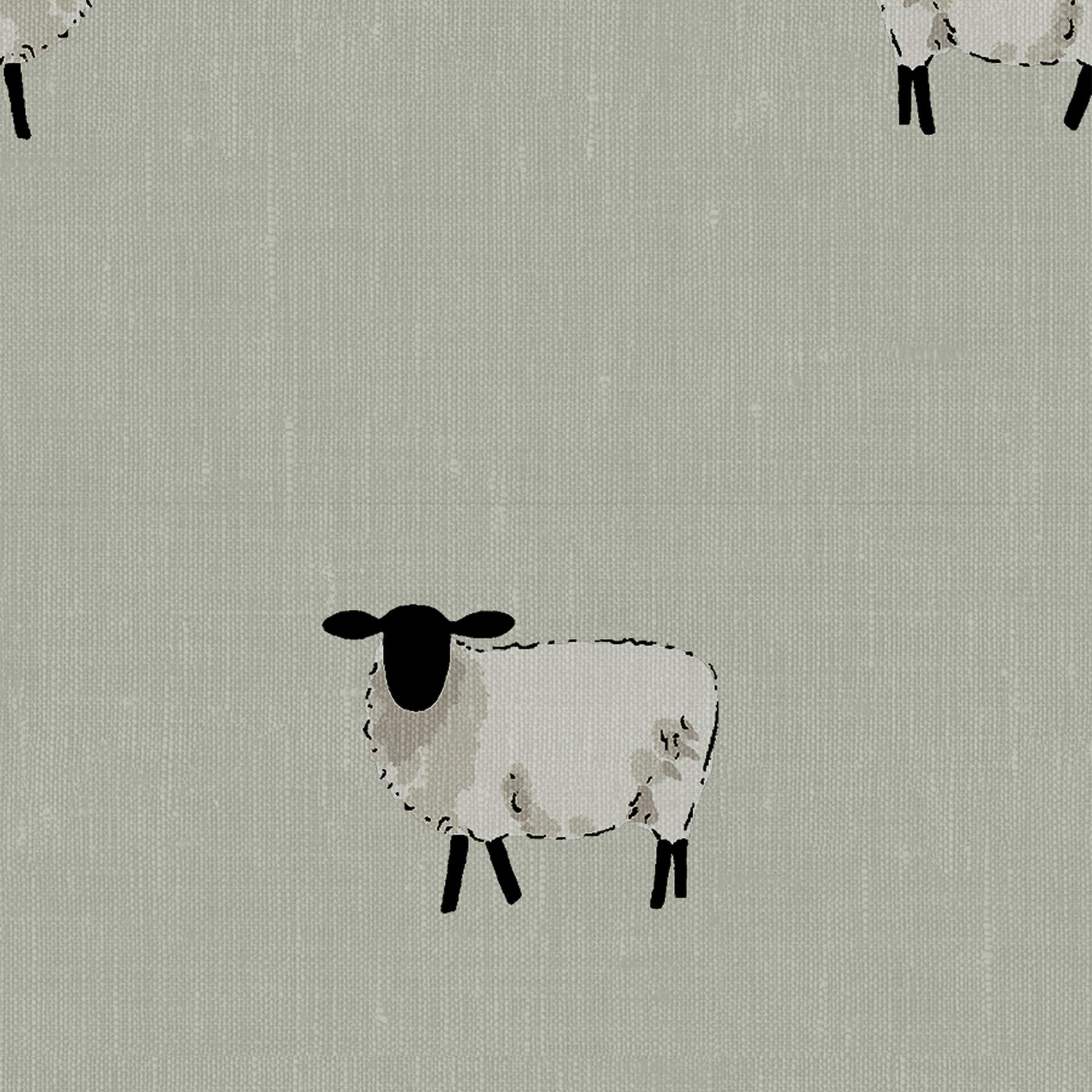 Sophie Allport Sheep  Sage Roman Blind