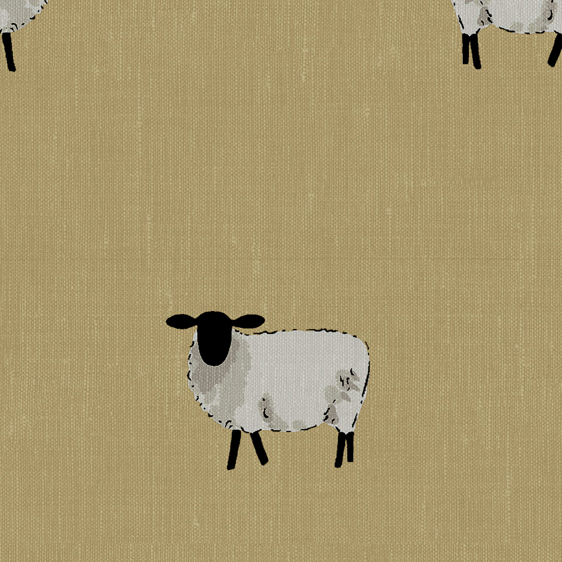 Sophie Allport Sheep  Ochre Roman Blind