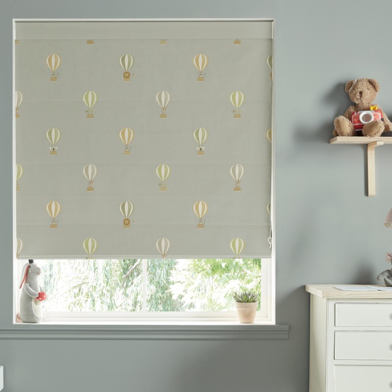 Sophie Allport Bears & Balloons Mint Grey Roman Blind