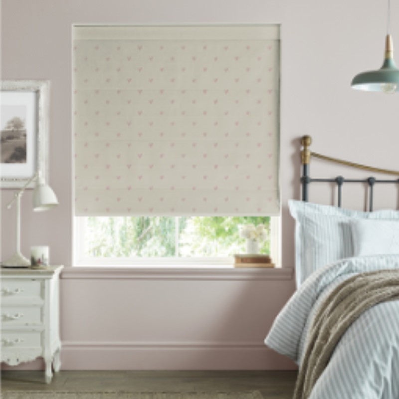 Sophie Allport Hearts Blush Roman Blind
