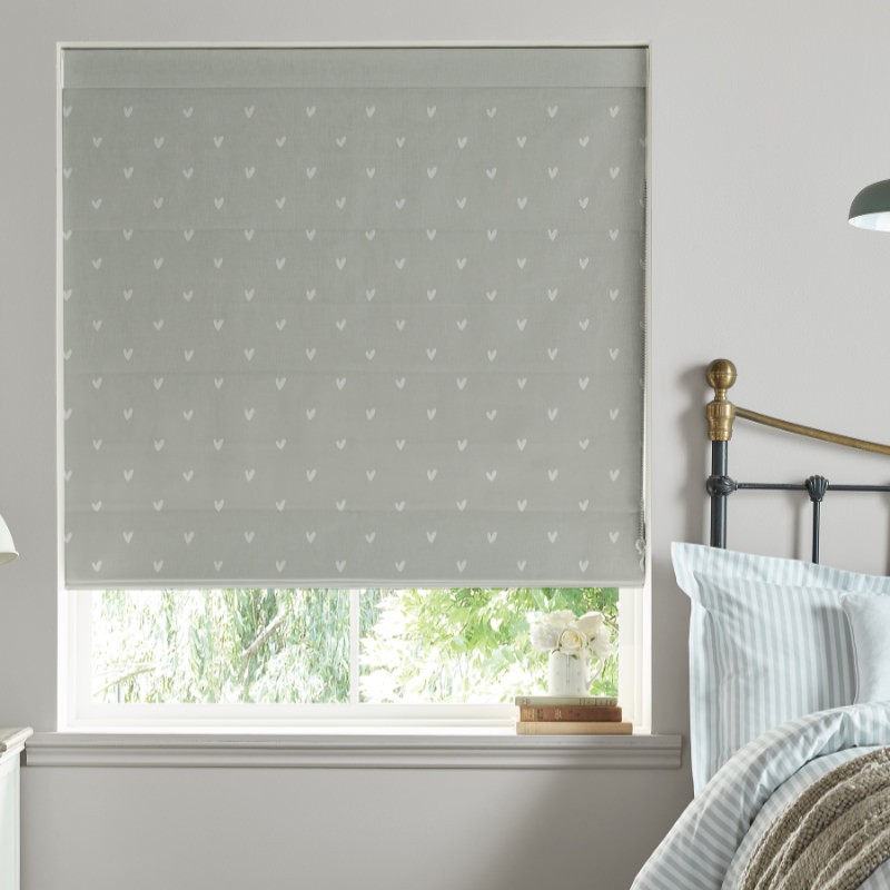 Sophie Allport Hearts Grey Roman Blind