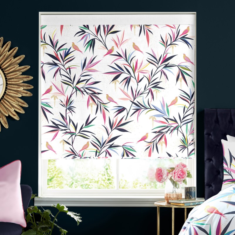 Sara Miller Bamboo White Roman Blind