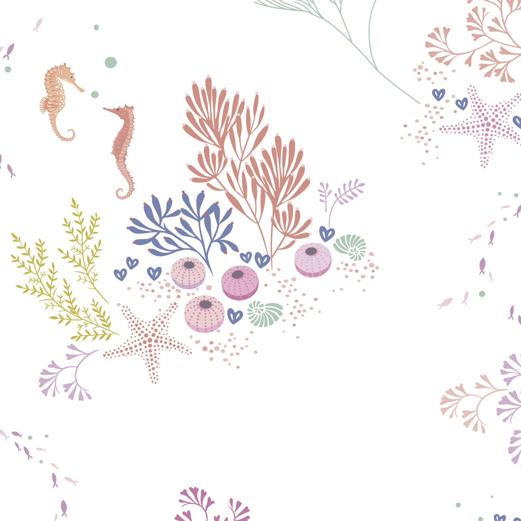 Sara Miller Underwater White Roman Blind