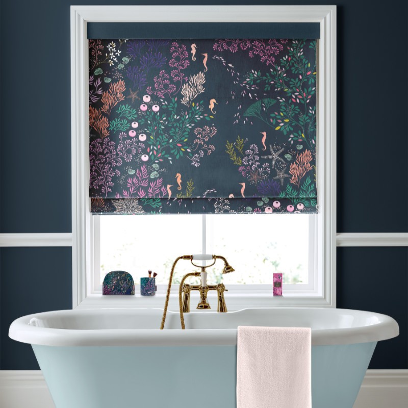 Sara Miller Underwater Midnight Roman Blind
