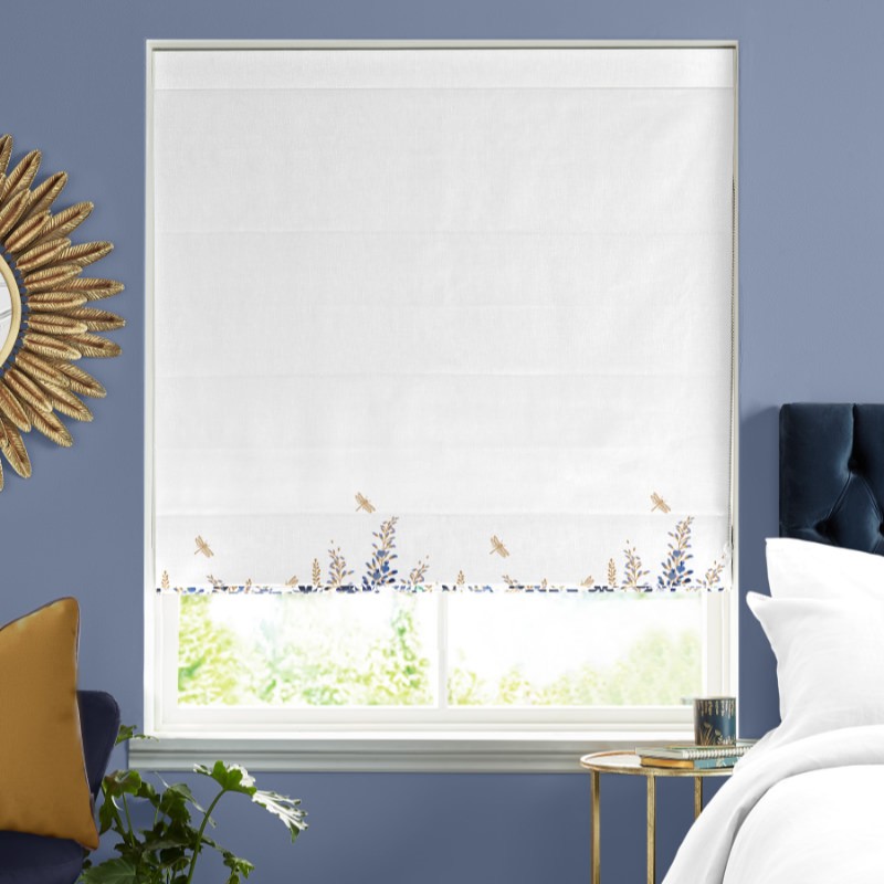 Sara Miller Wisteria White Roman Blind