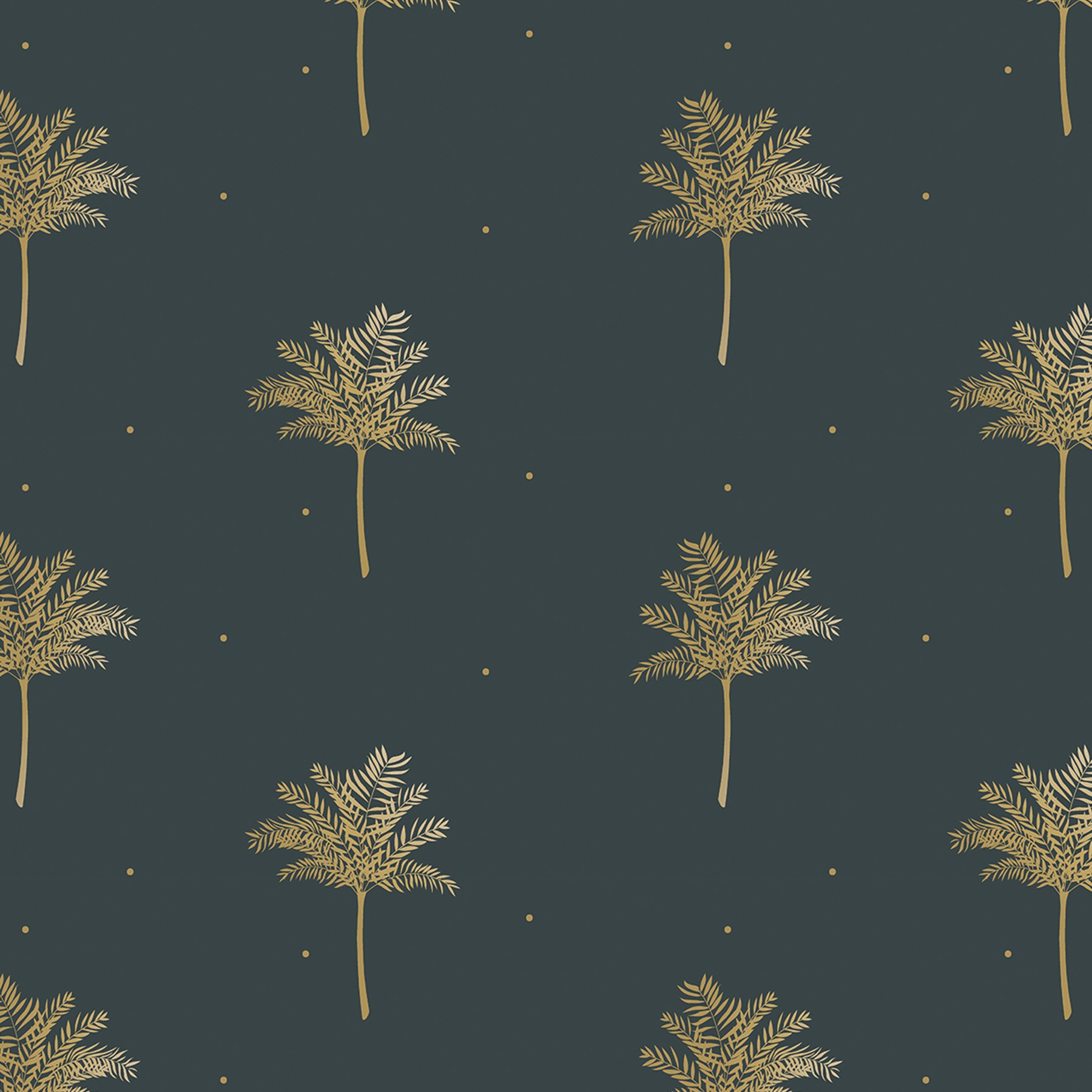 Sara Miller Small Palm Tree Forest Green Roman Blind