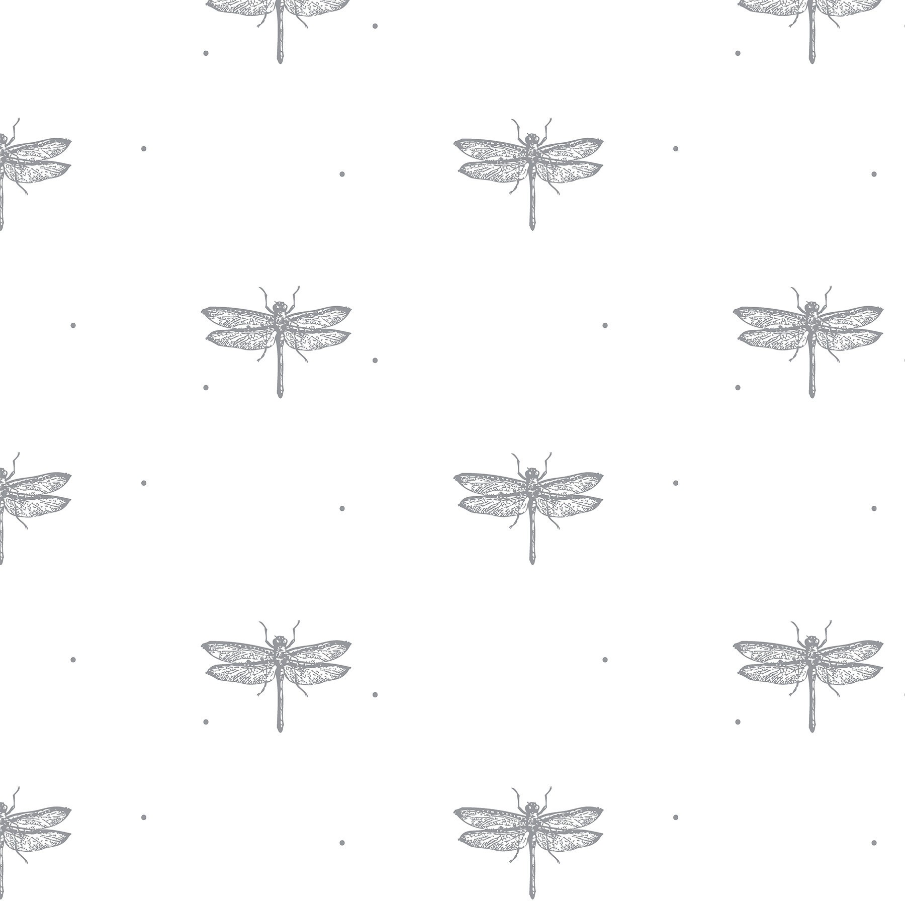 Sara Miller Dragonfly White Roman Blind