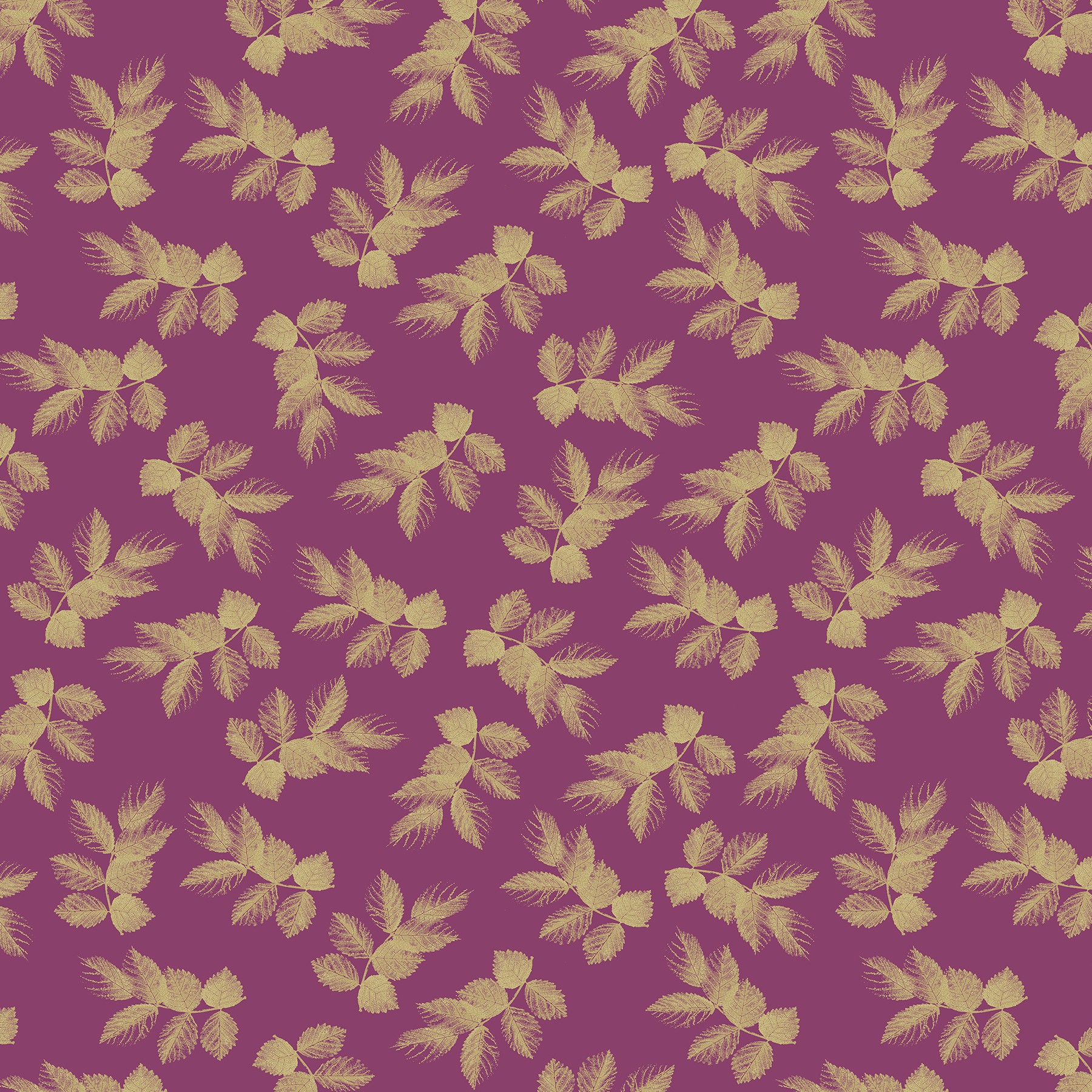Sara Miller Etched Leaves Fuchsia Roman Blind