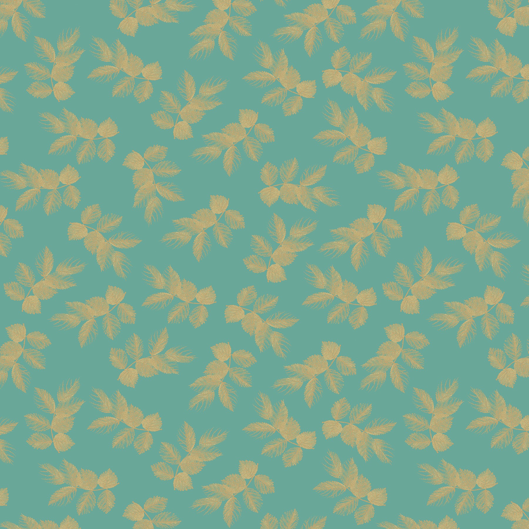 Sara Miller Etched Leaves Green Roman Blind