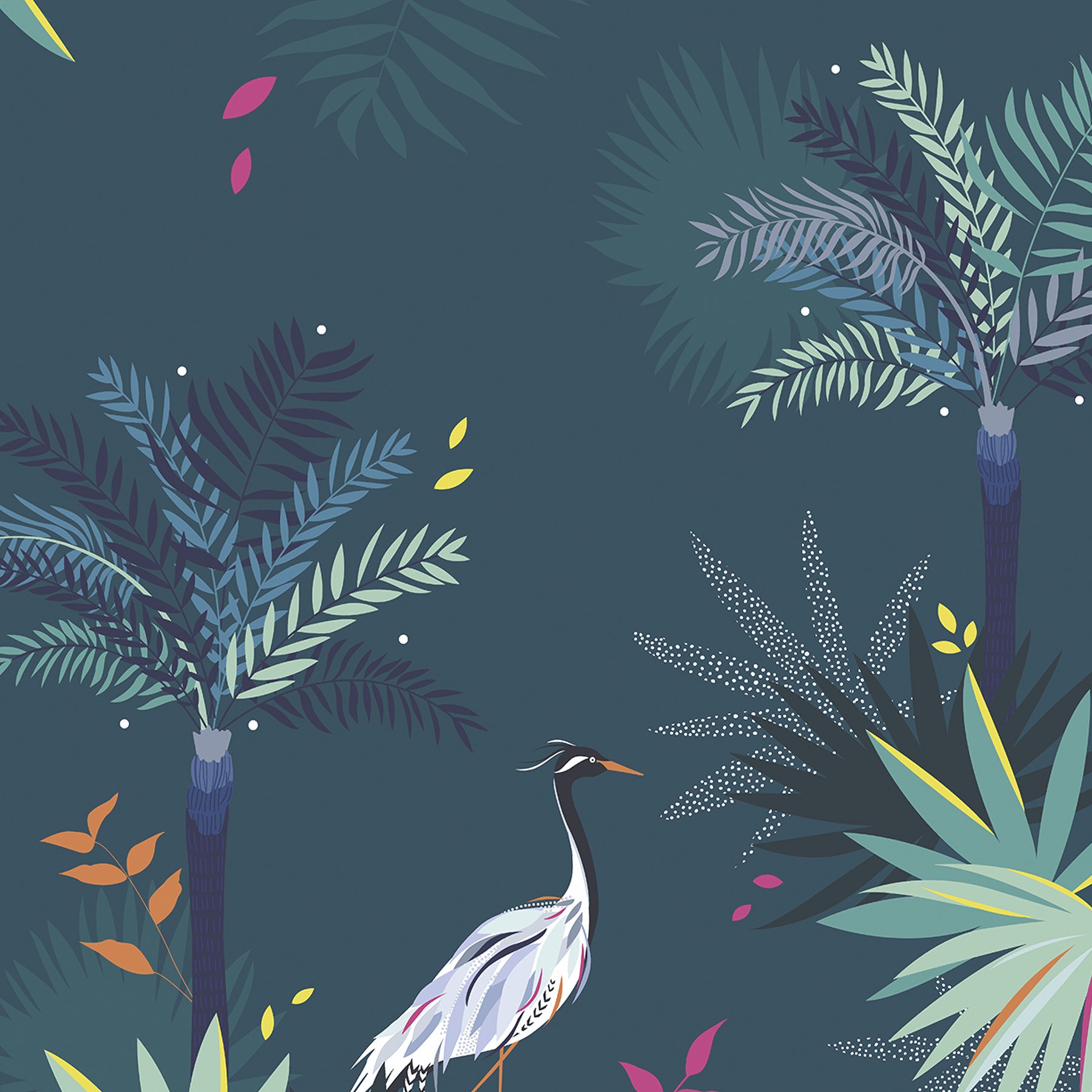 Sara Miller Heron  Teal Roman Blind