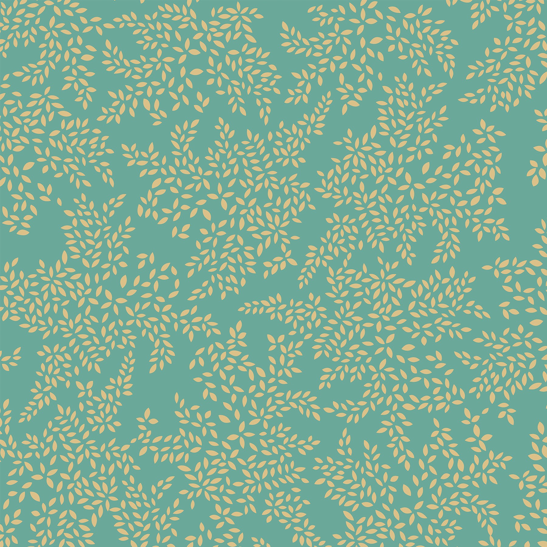 Sara Miller Little Leaves Green Roman Blind