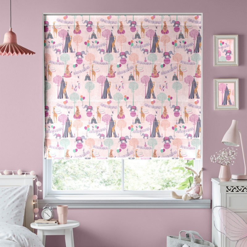 Sara Miller Circus Pink Roman Blind