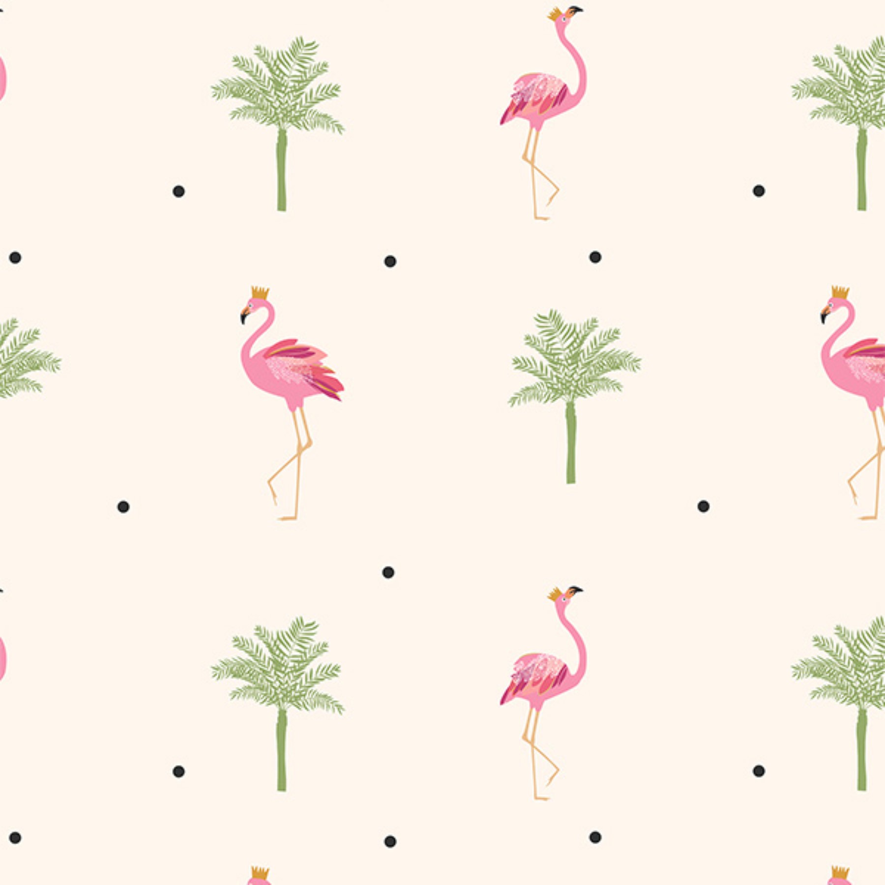 Sara Miller Flamingo Cream Roman Blind