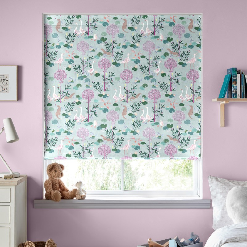 Sara Miller Riverbank Tales Pale Blue Roman Blind
