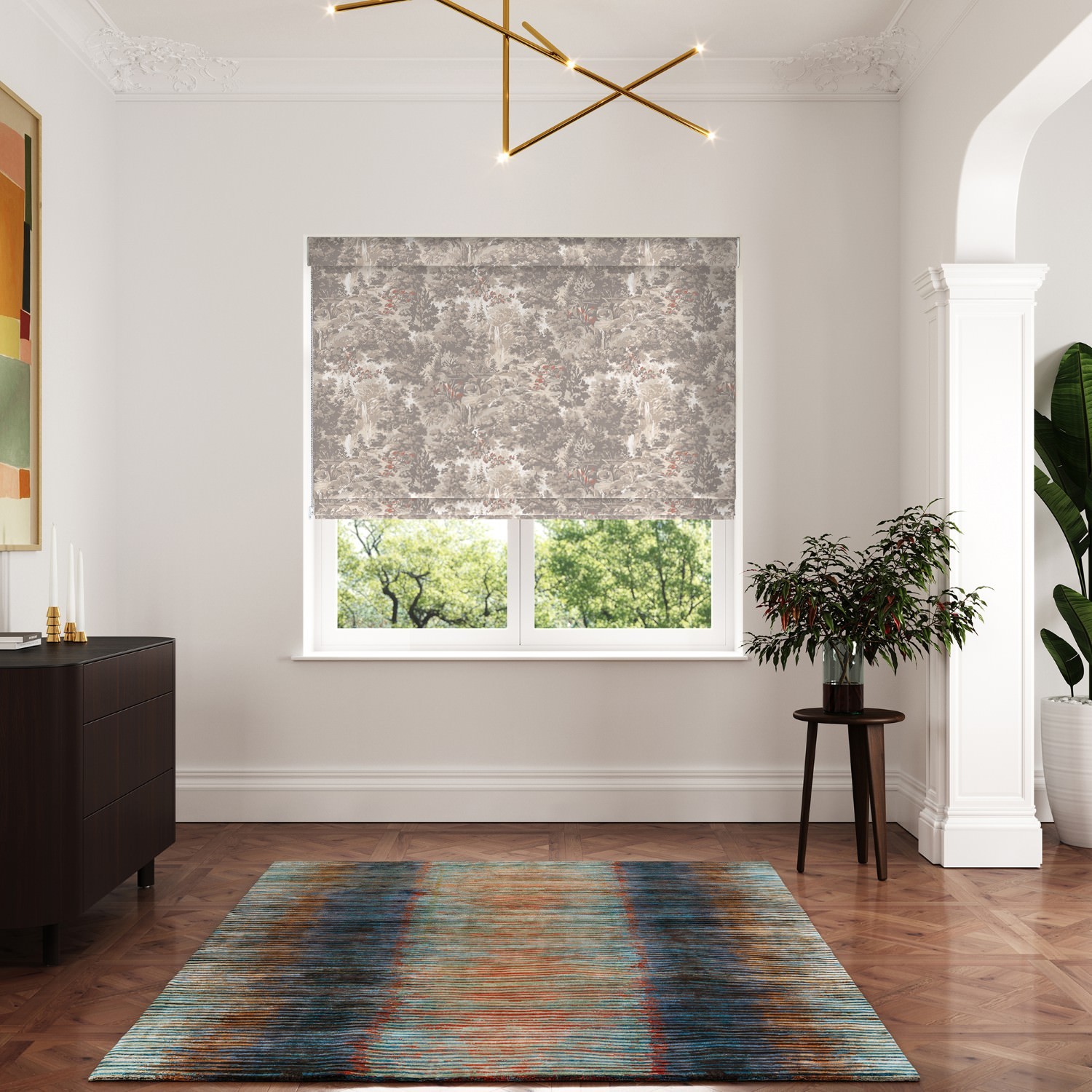 ted baker landscape linen roman blind