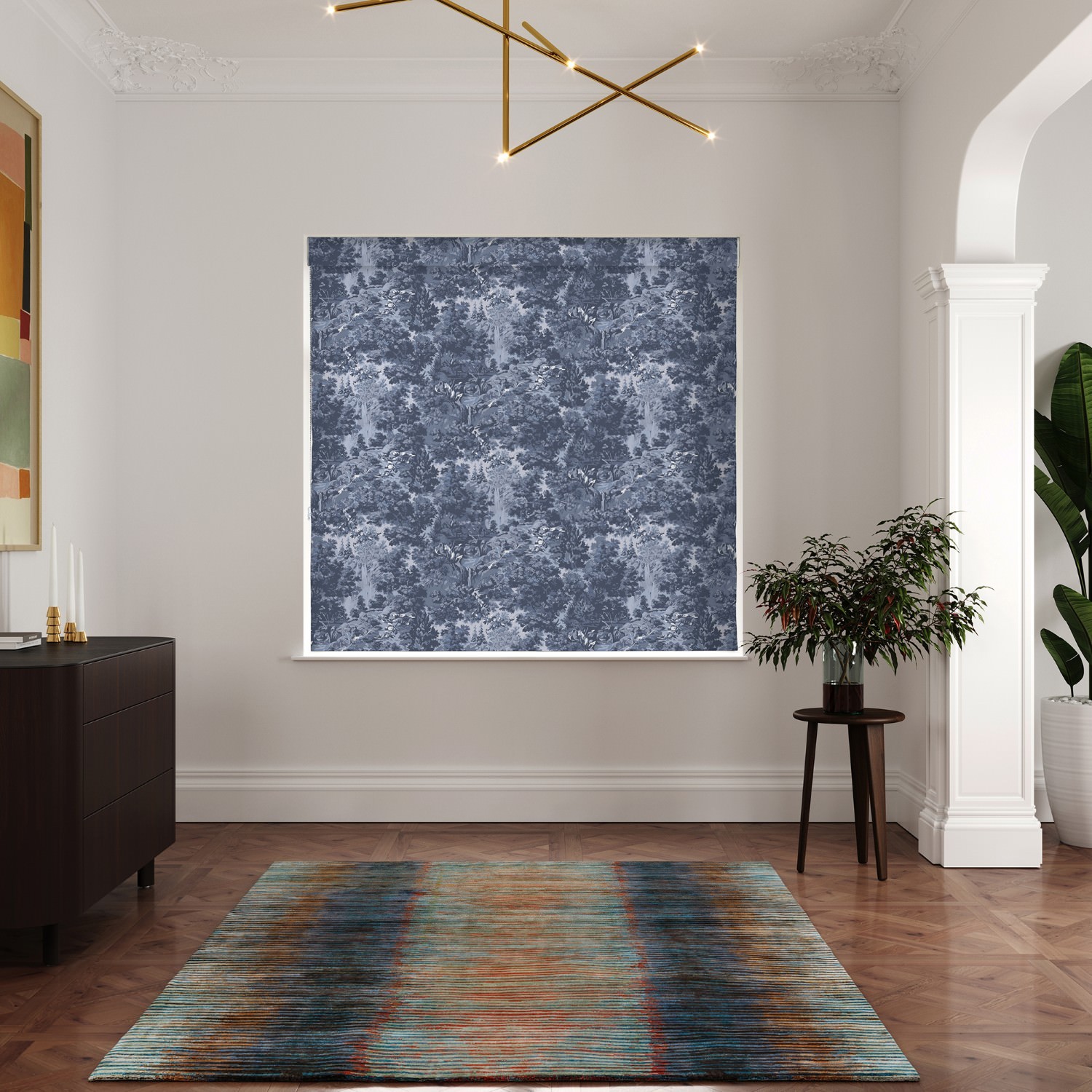 ted baker landscape navy roman blind