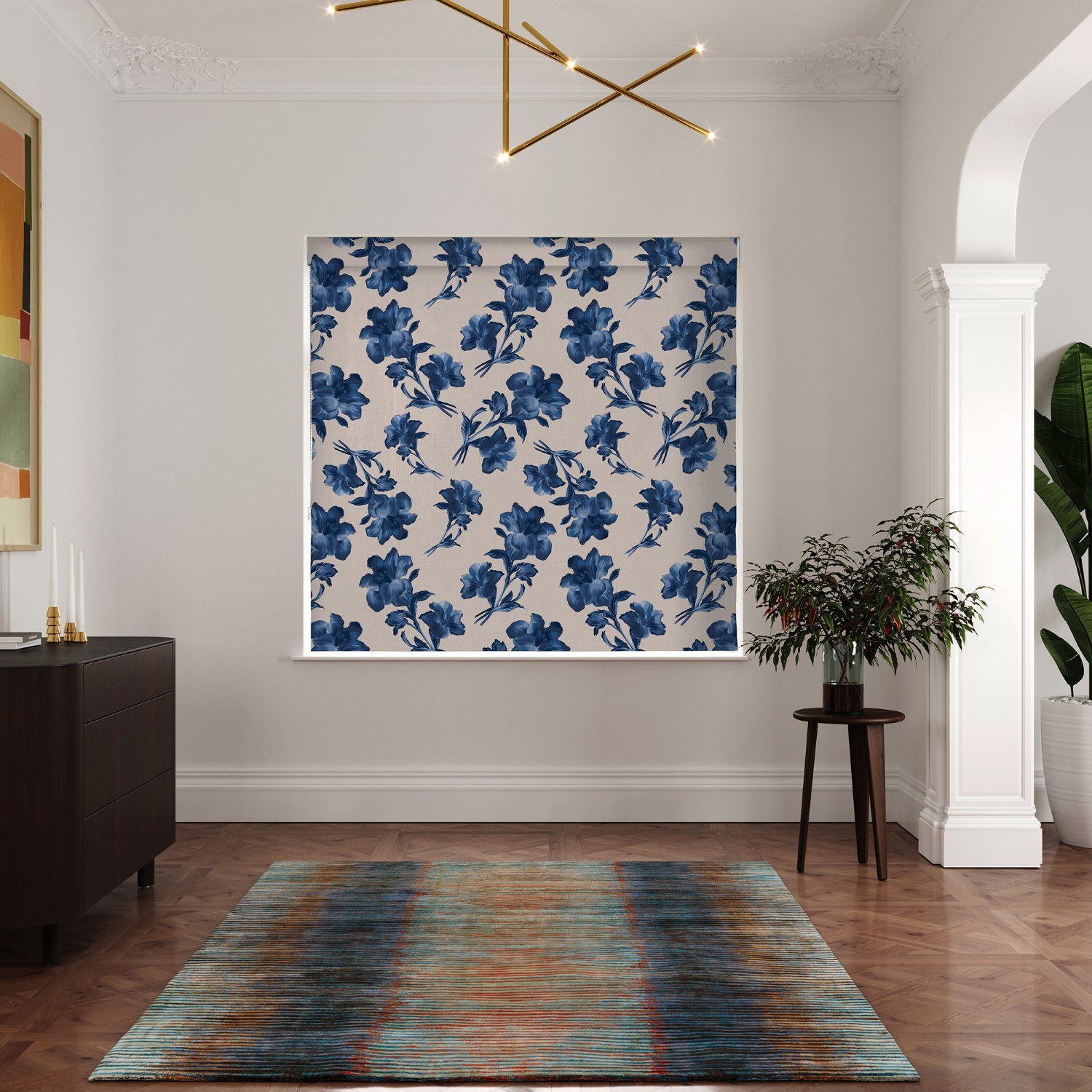 ted baker midnight garden blue roman blind