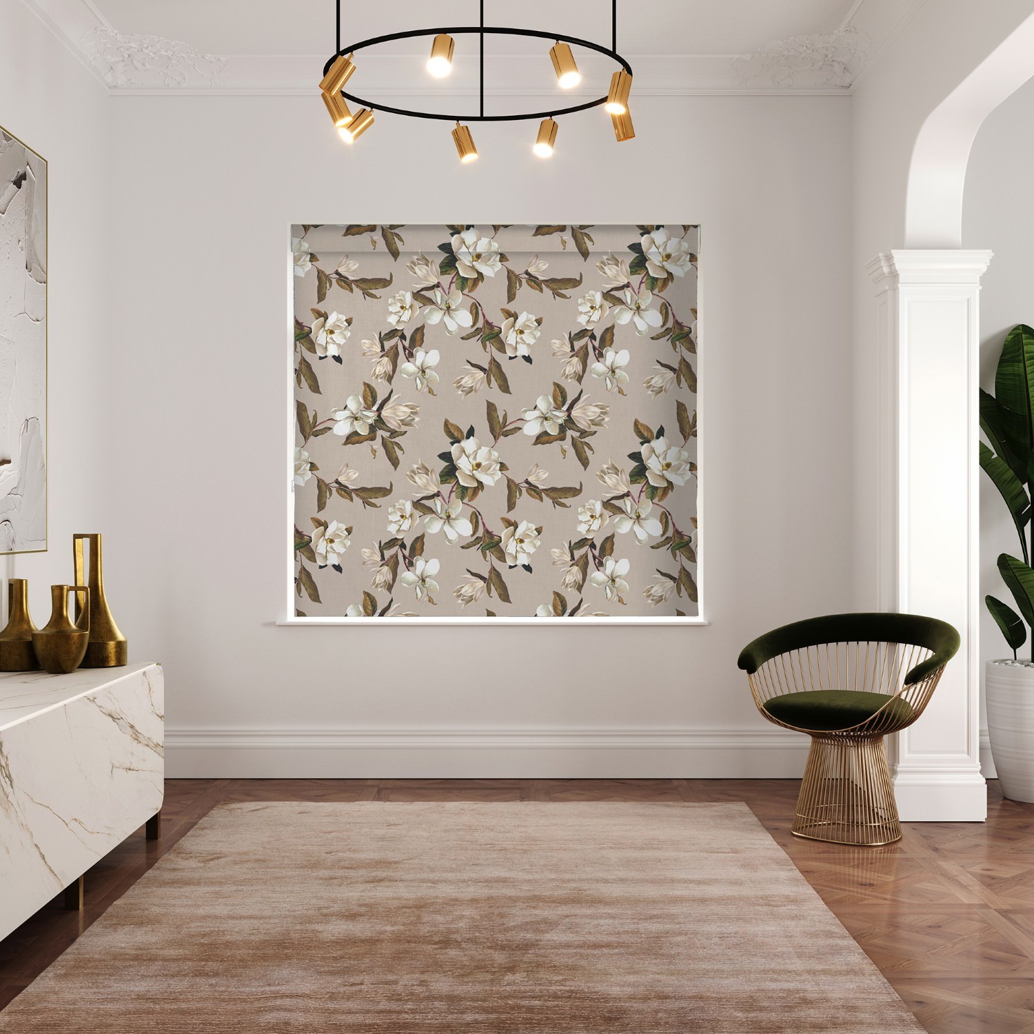 ted baker velvet opal floral linen roman blind