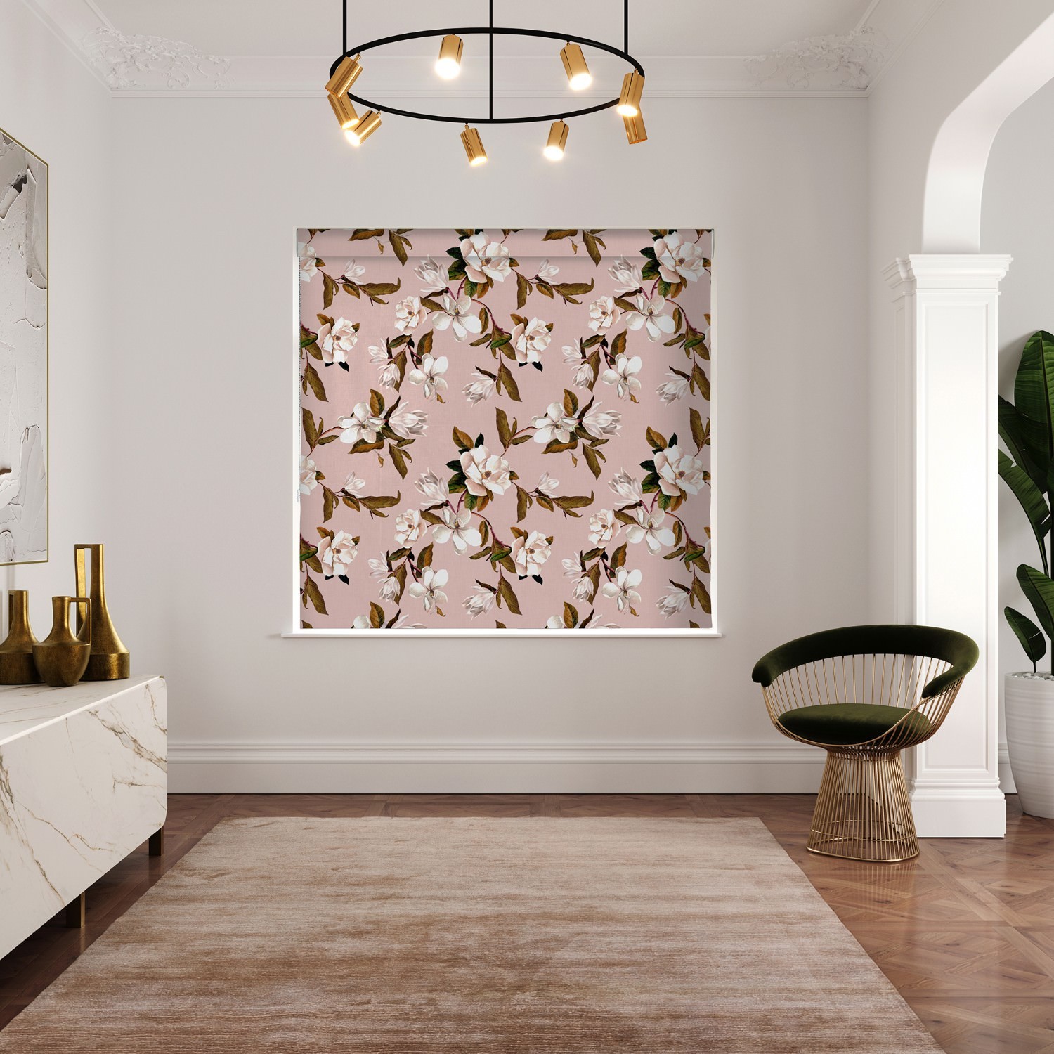 ted baker velvet opal floral pink roman blind
