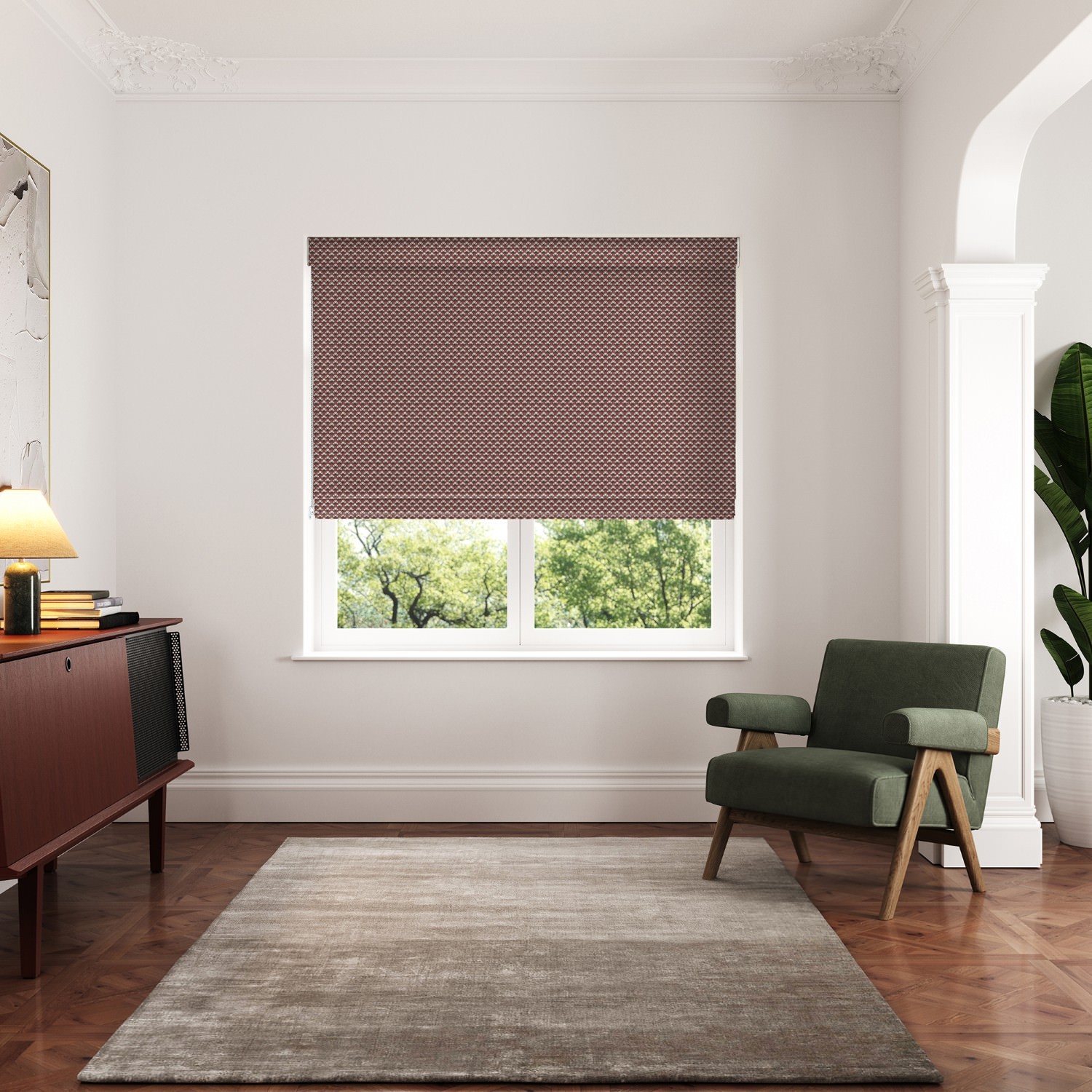 ted baker palm geo crimson roman blind
