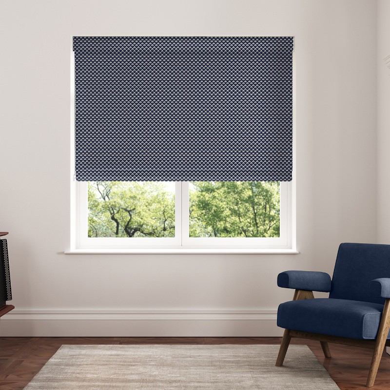 Ted Baker Palm Geo Navy Roman Blind