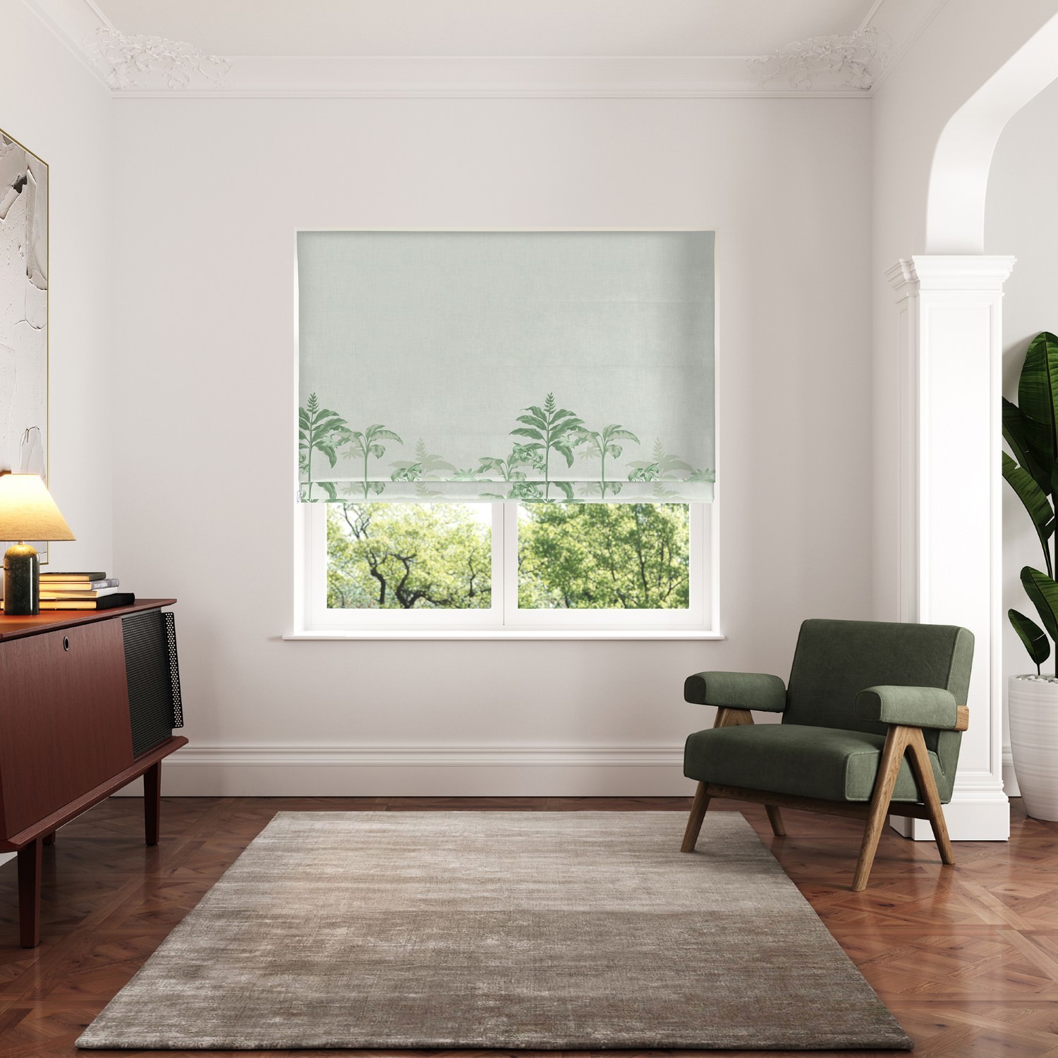 ted baker rhapsody celadon roman blind