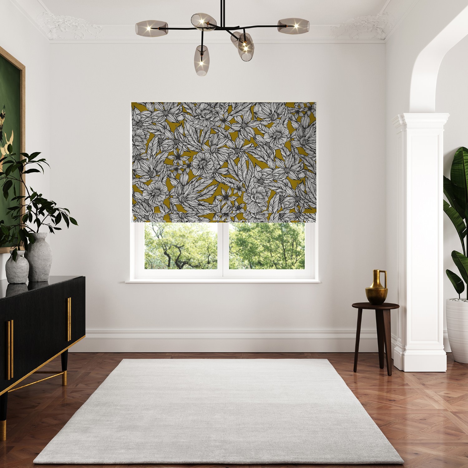ted baker velvet vietnm gold roman blind