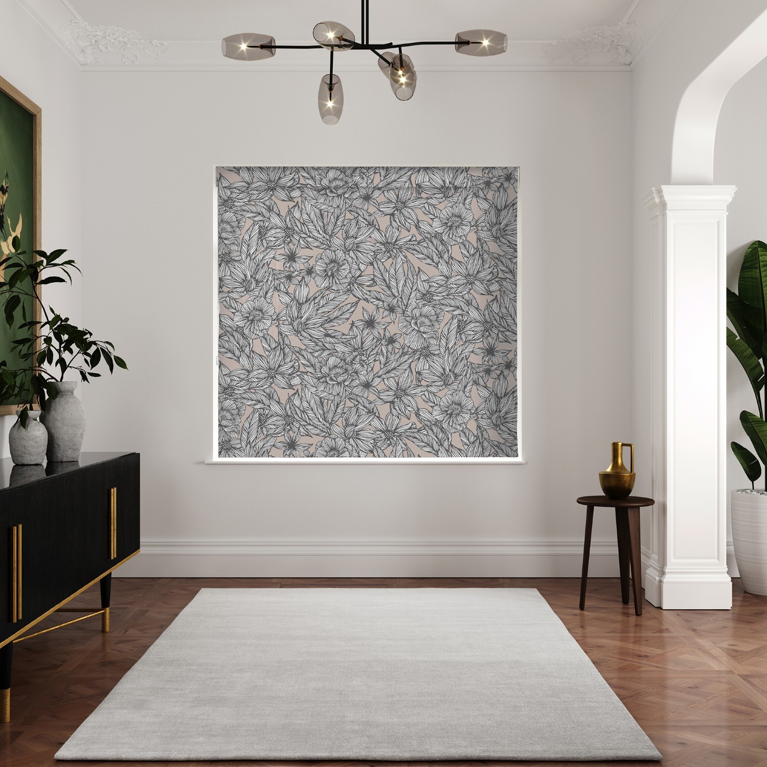 ted baker velvet vietnm linen grey roman blind