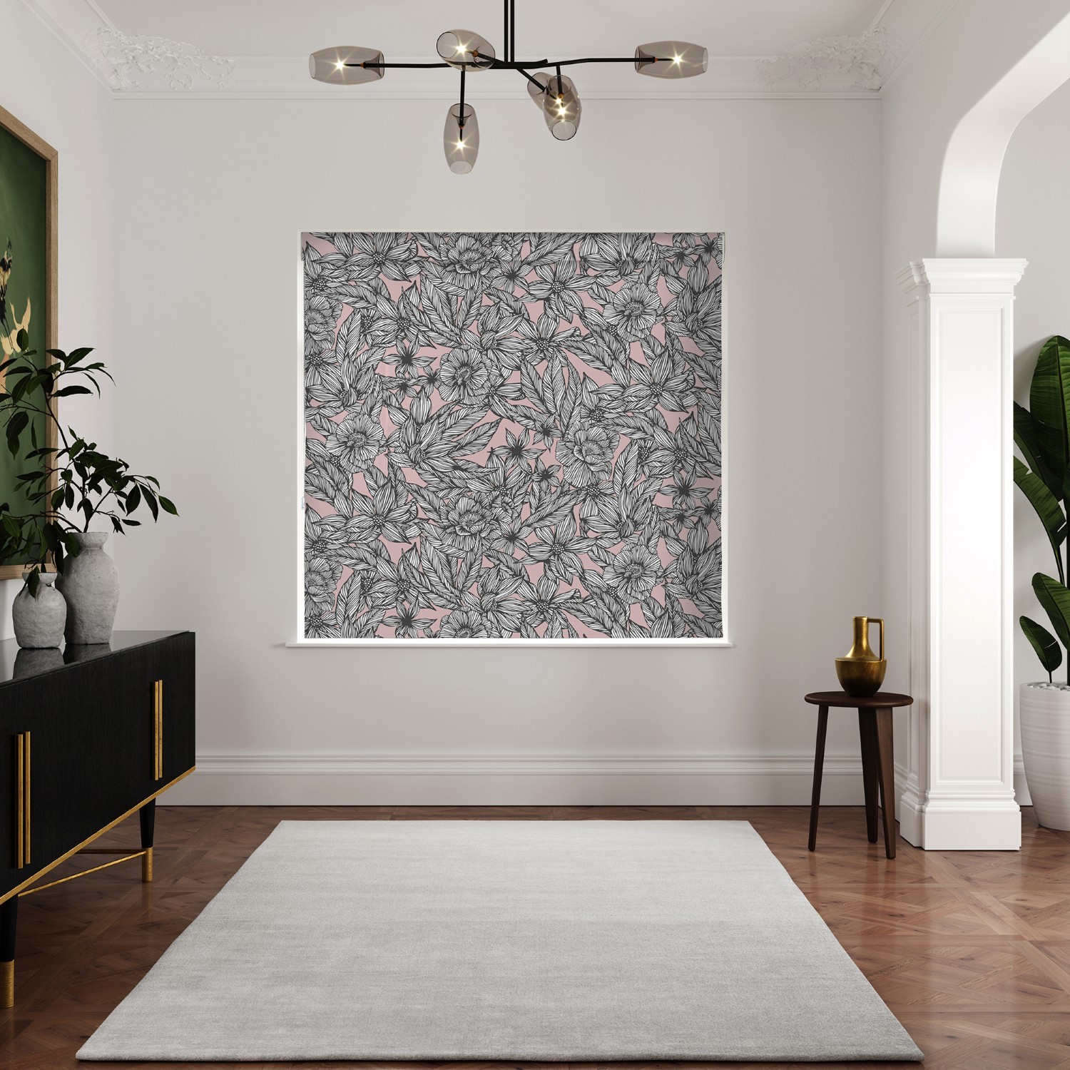 ted baker velvet vietnm pink roman blind