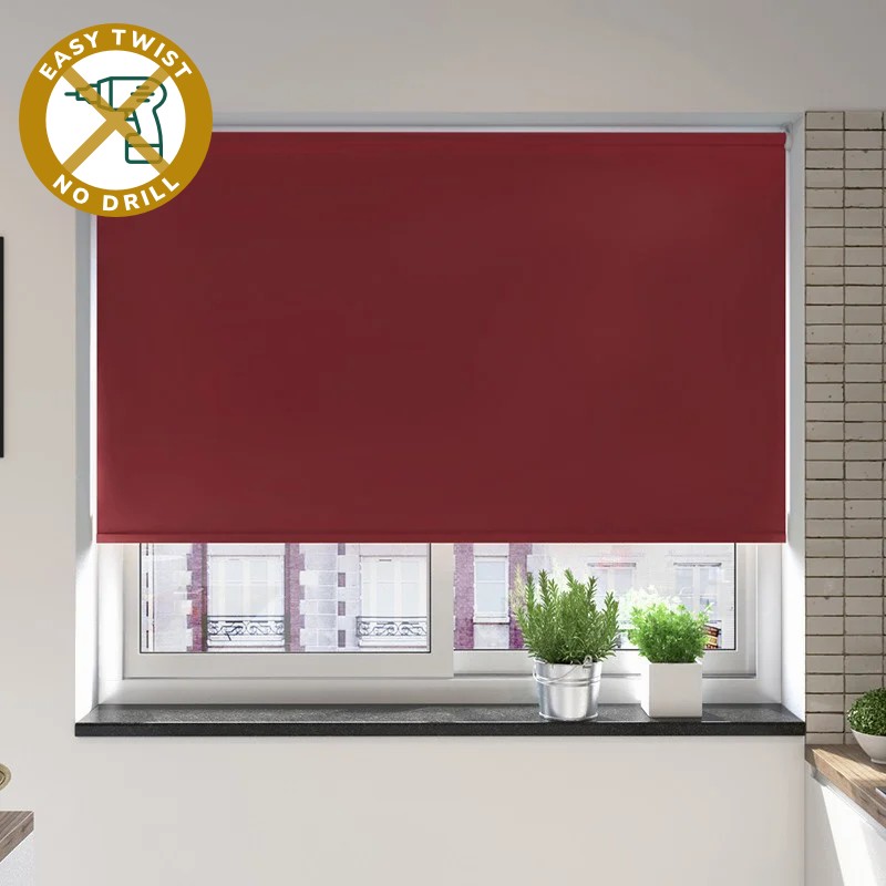 Bosa Blackout Berry EasyTwist No Drill Roller Blind