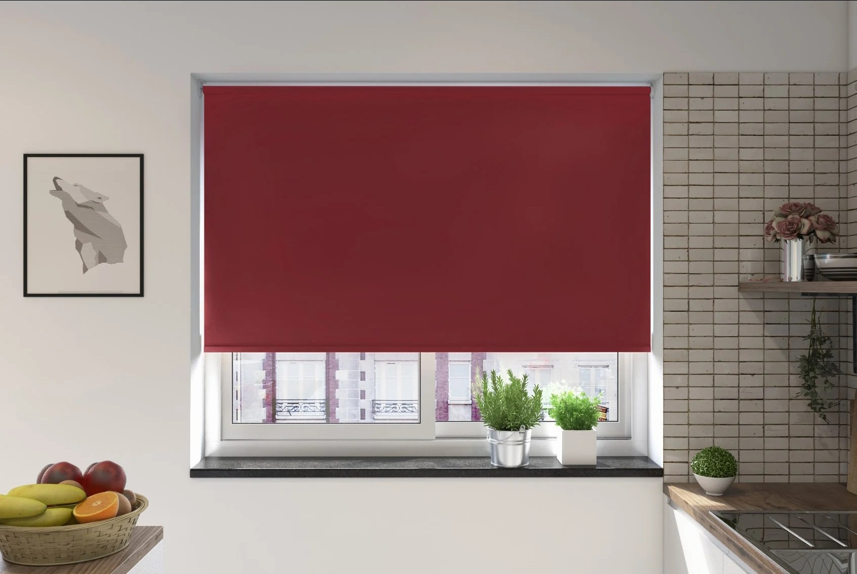 bosa blackout berry easytwist no drill roller blind
