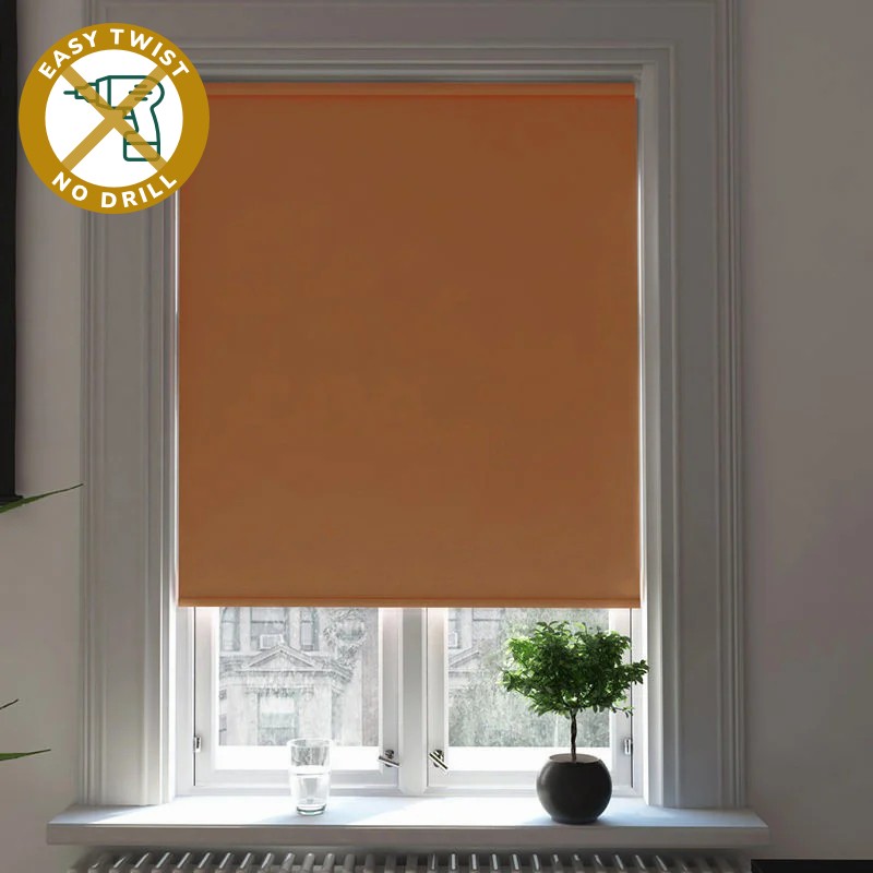 Bosa Blackout Chocolate EasyTwist No Drill Roller Blind