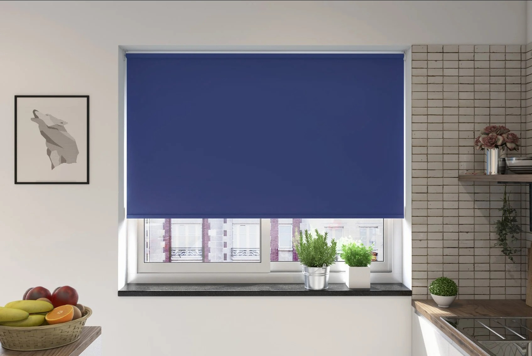 bosa blackout cobalt easytwist no drill roller blind