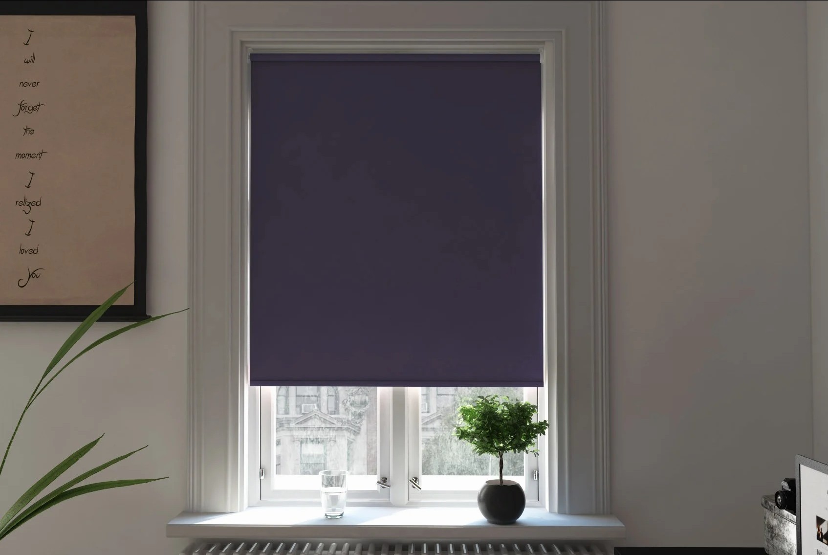 bosa blackout oxford blue easytwist no drill roller blind