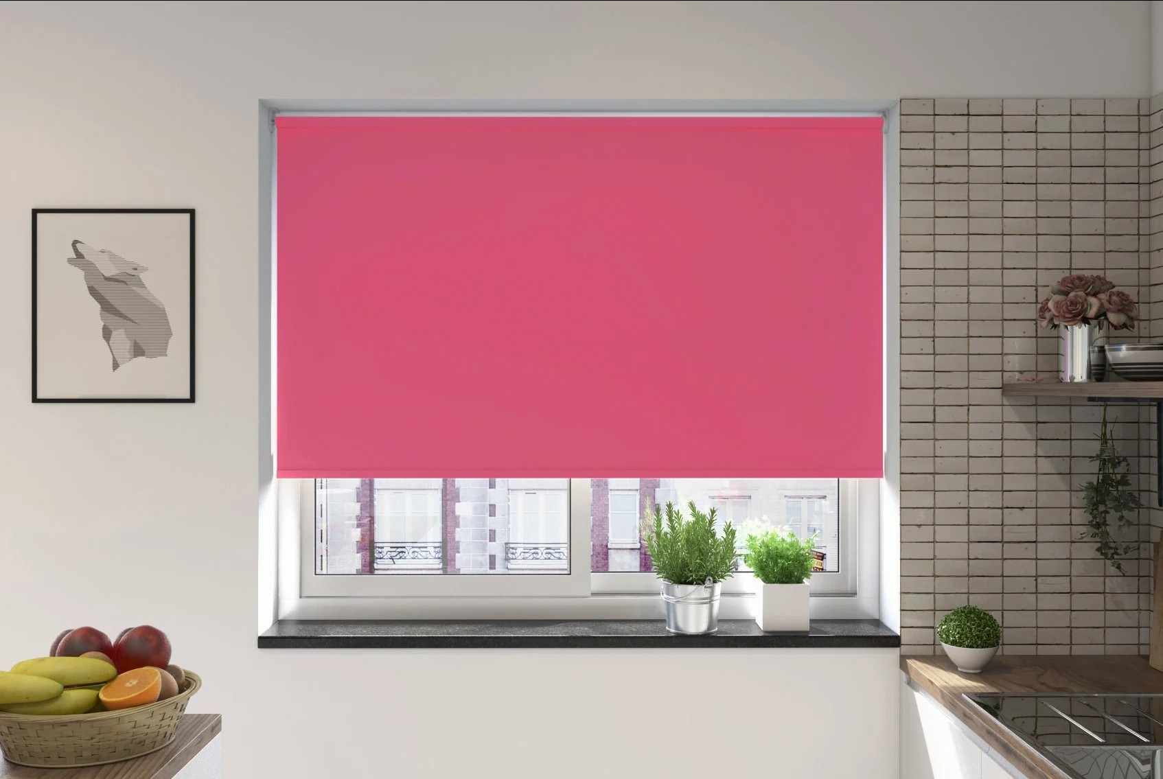 bosa blackout pink easytwist no drill roller blind