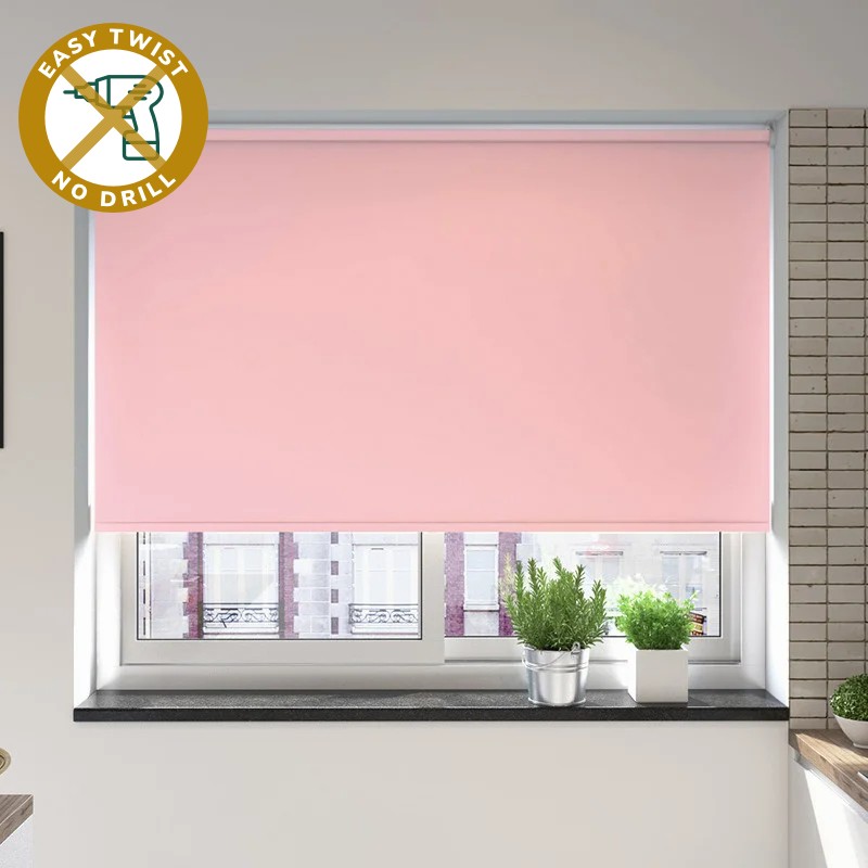 Bosa Blackout Rose EasyTwist No Drill Roller Blind
