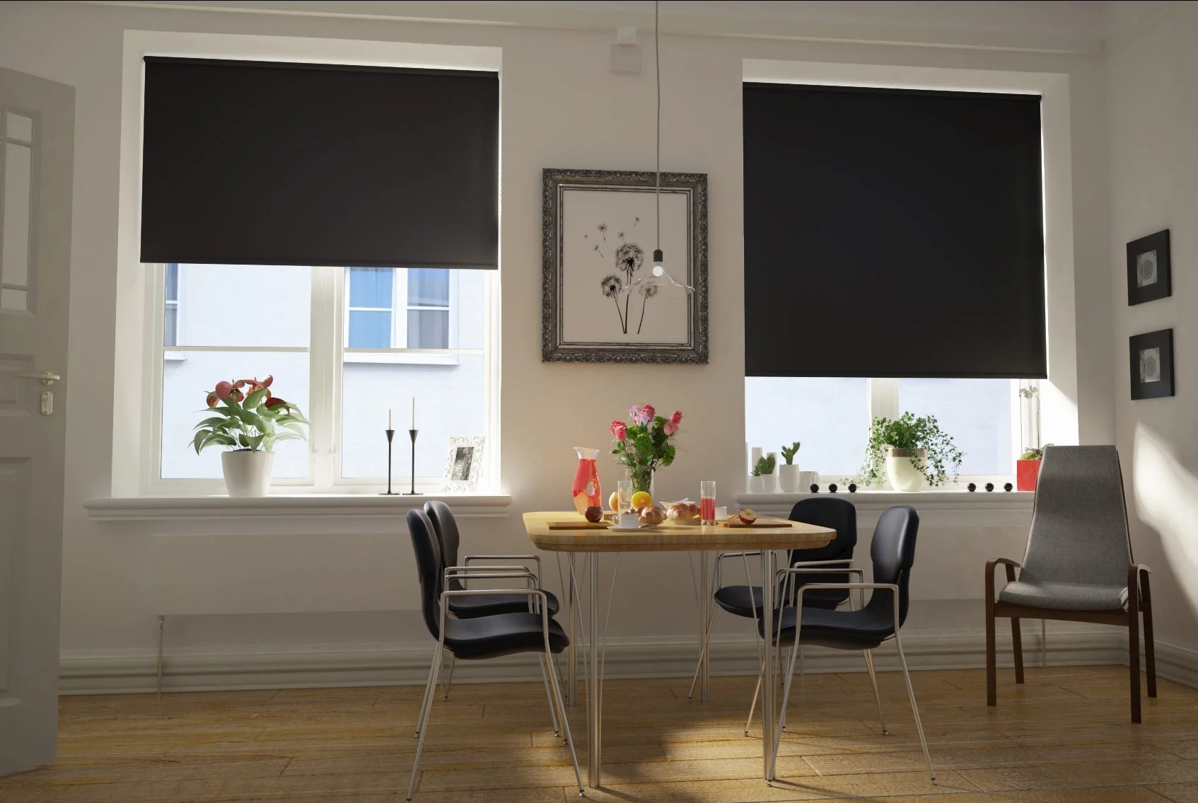 bosa reflect blackout black easytwist no drill roller blind