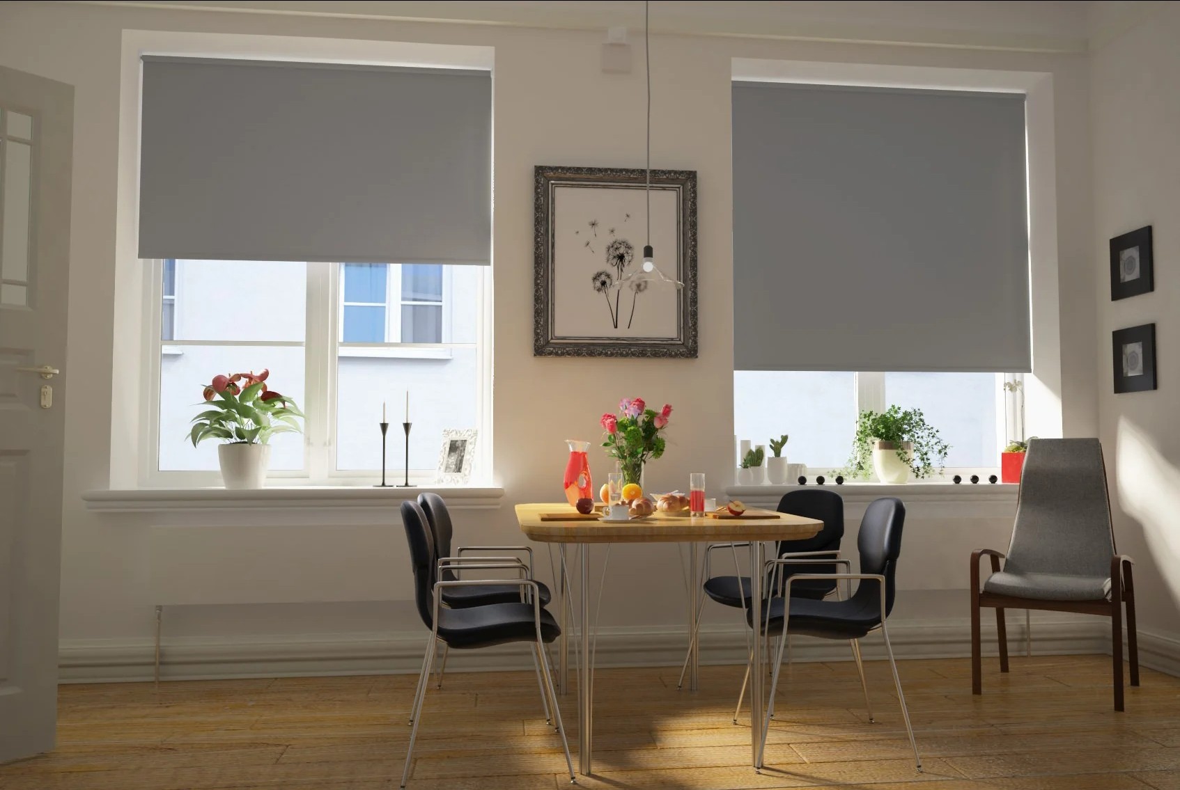 bosa reflect blackout graphite easytwist no drill roller blind