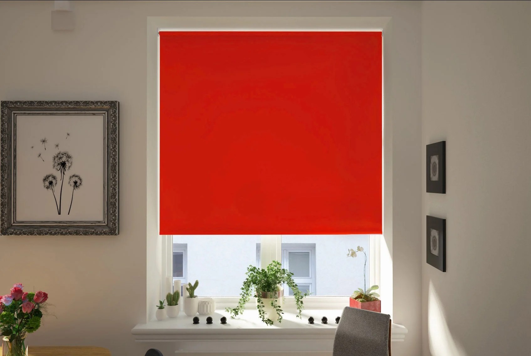 bosa reflect blackout scarlet easytwist no drill roller blind