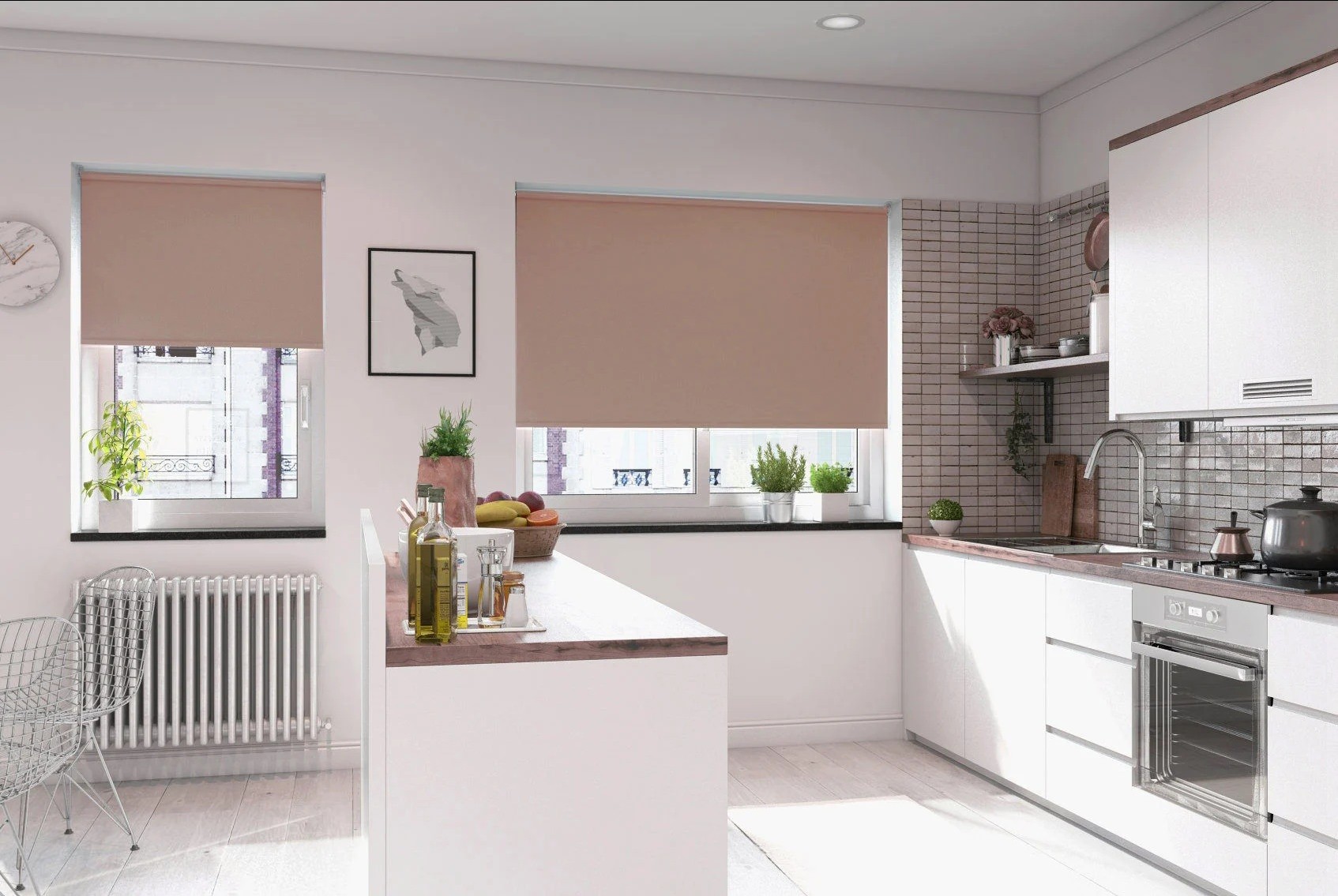 bosa reflect blackout taupe easytwist no drill roller blind