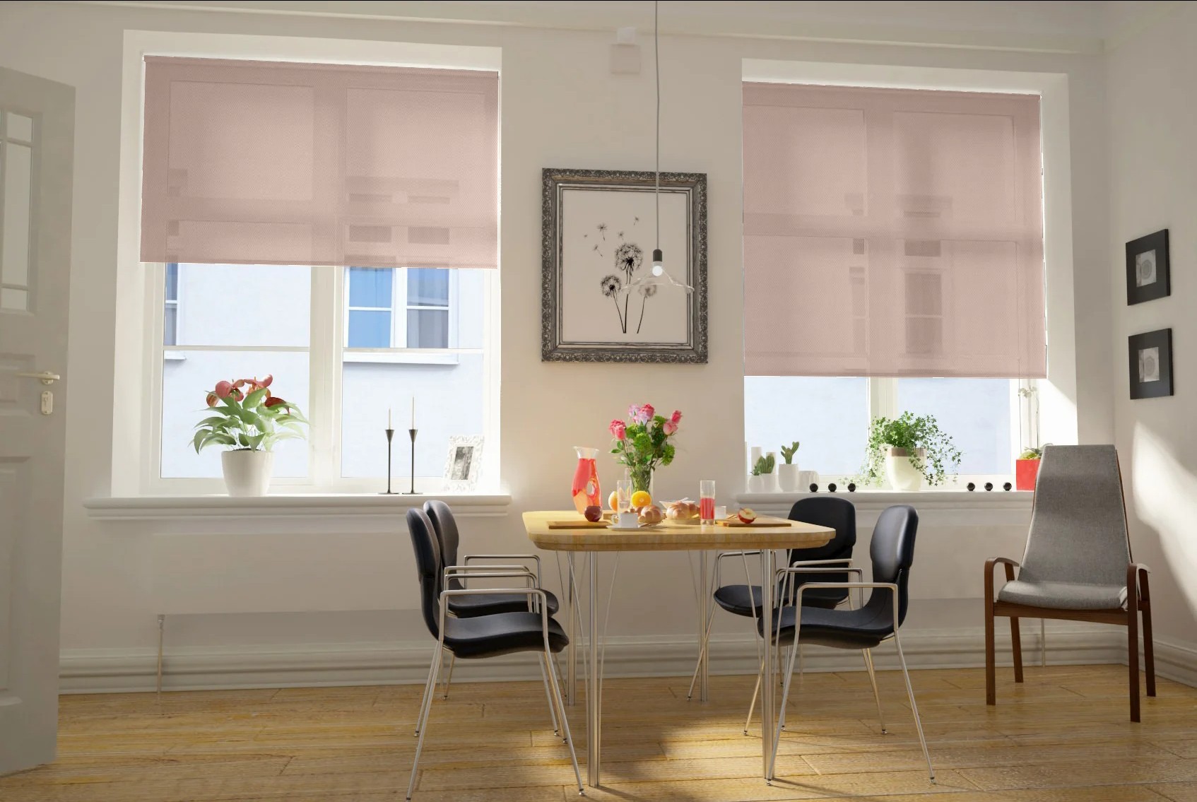 capri voile taupe easytwist no drill roller blind