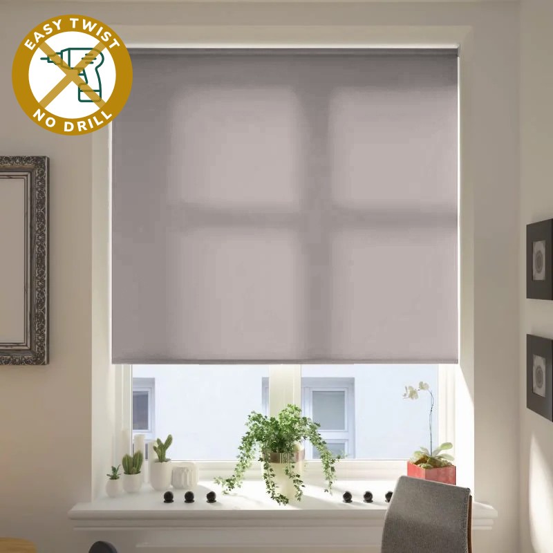 Catania Dimout Ash EasyTwist No Drill Roller Blind