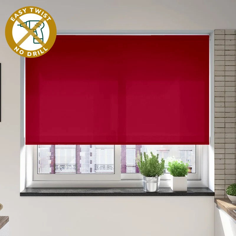 Catania Dimout Berry EasyTwist No Drill Roller Blind