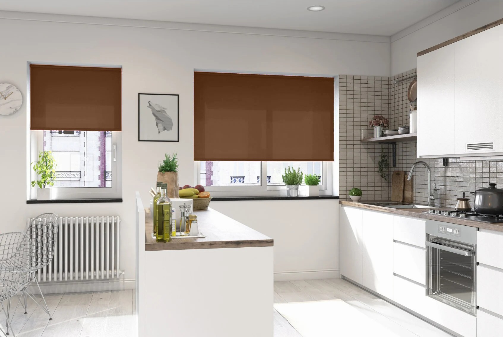 catania dimout chocolate easytwist no drill roller blind