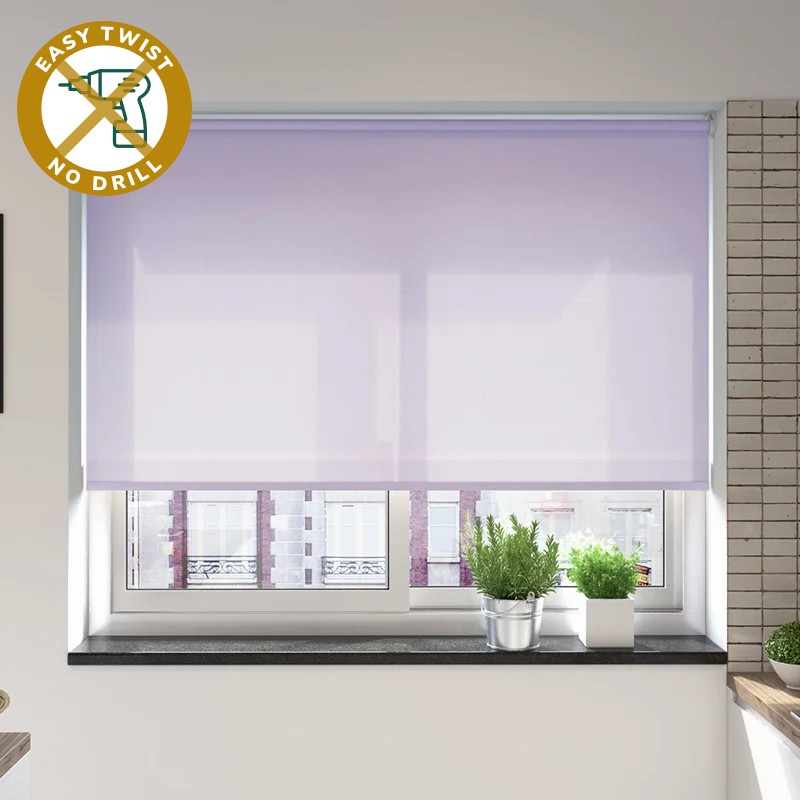 Catania Dimout Heather EasyTwist No Drill Roller Blind